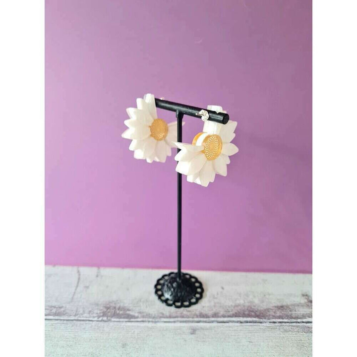 Daisy Hoop Earrings by Cherryloco Jewellery 3