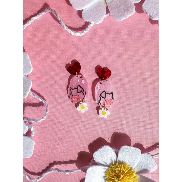 Daisy Pig Earrings