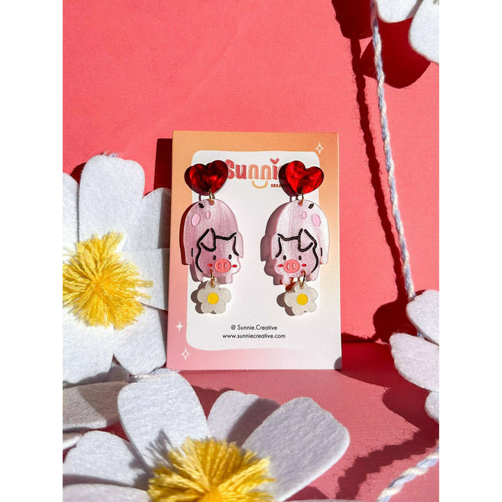 Daisy Pig Earrings