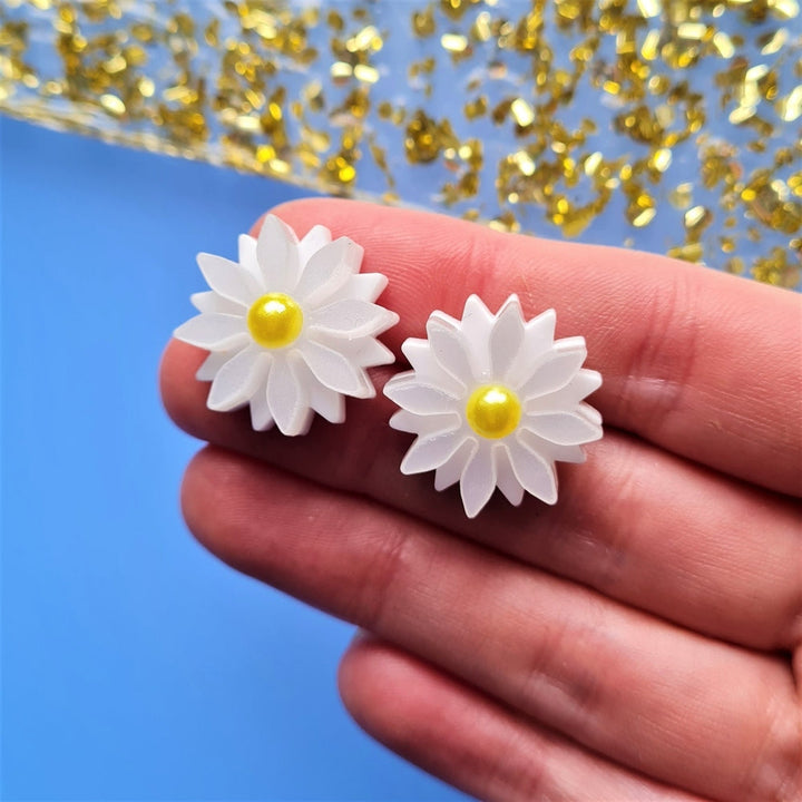 Daisy Stud Earrings by Cherryloco Jewellery