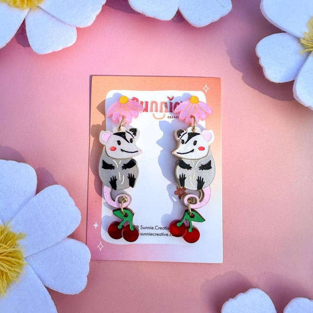 Dale the Possum Earrings 2