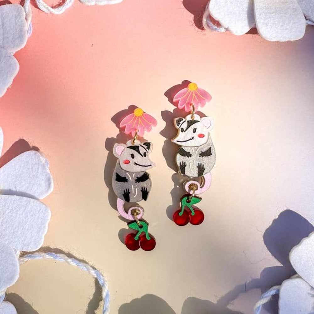 Dale the Possum Earrings 