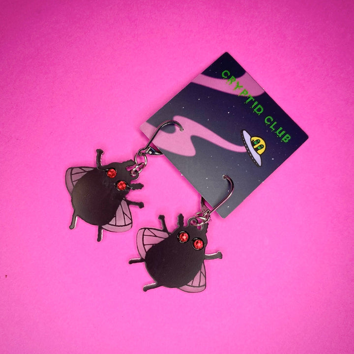 Cryptid Club Mothman Dangle Earrings
