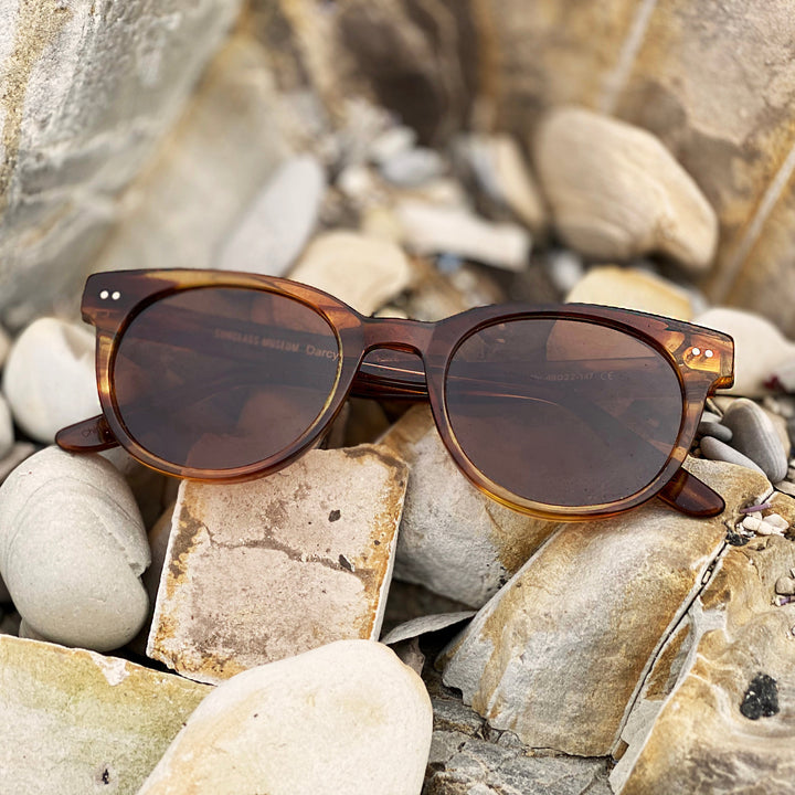 Round Hipster Sunglass with Polarized Lens - Darcy