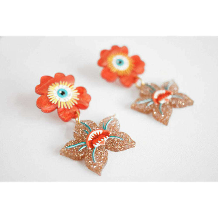 Dark Flowers Earrings by Laliblue image 2
