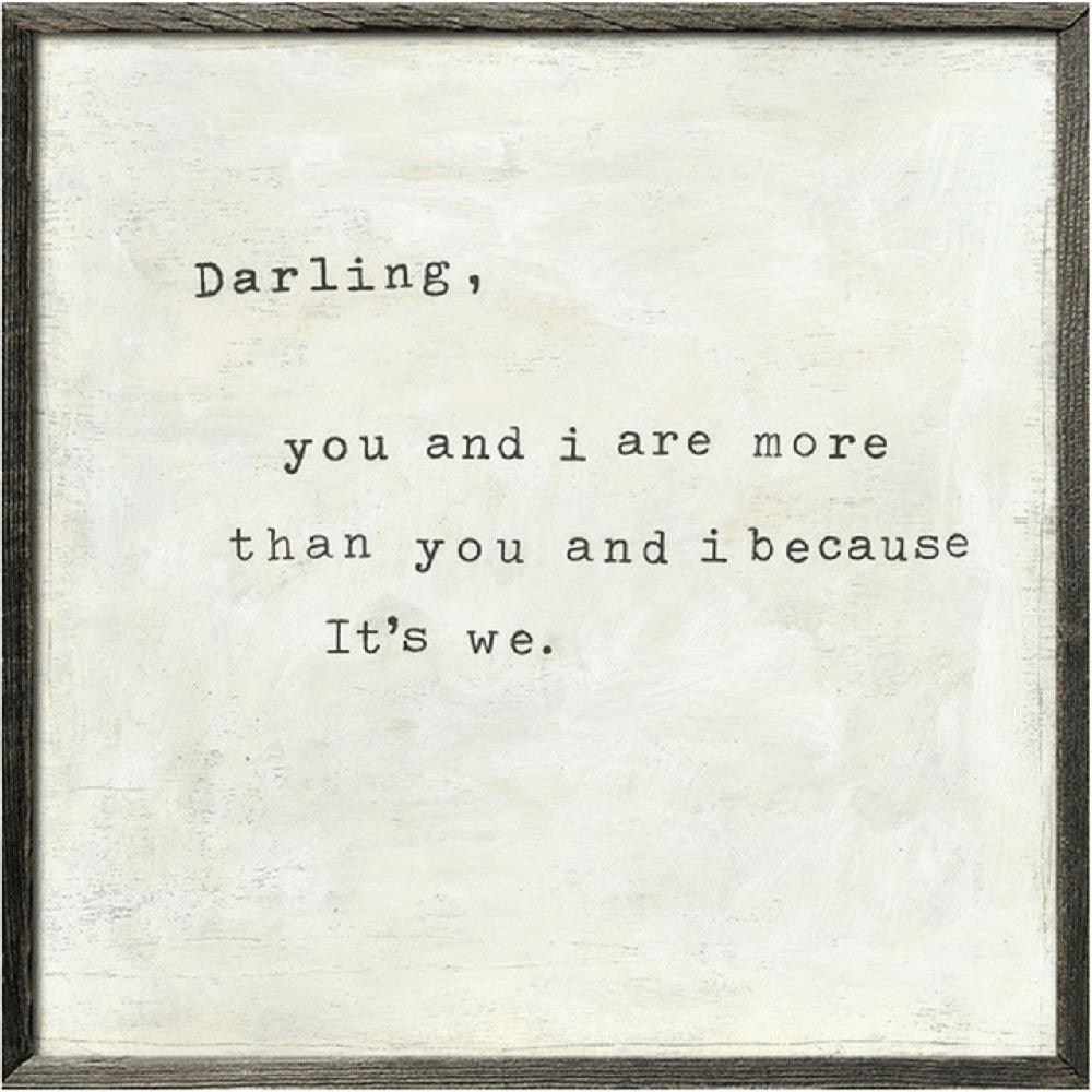 "Darling You and I" 23" x 23" Art Print - Quirks!