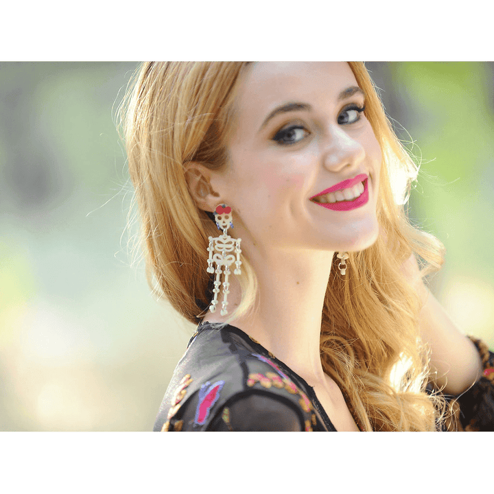 Day of the Dead Skeleton Earrings by Laliblue - Quirks!