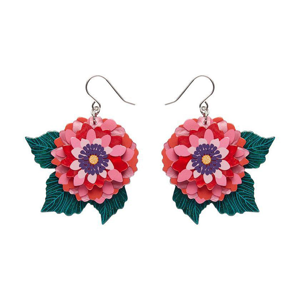 Dazzling Dahlia Drop Earrings by Erstwilder image