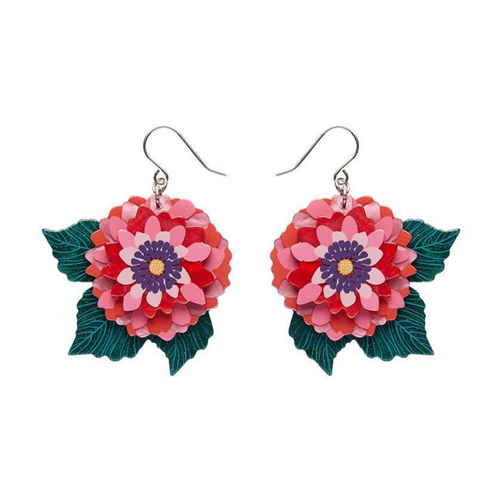 Dazzling Dahlia Drop Earrings by Erstwilder image