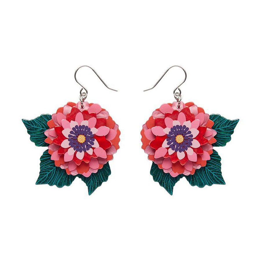 Dazzling Dahlia Drop Earrings by Erstwilder image