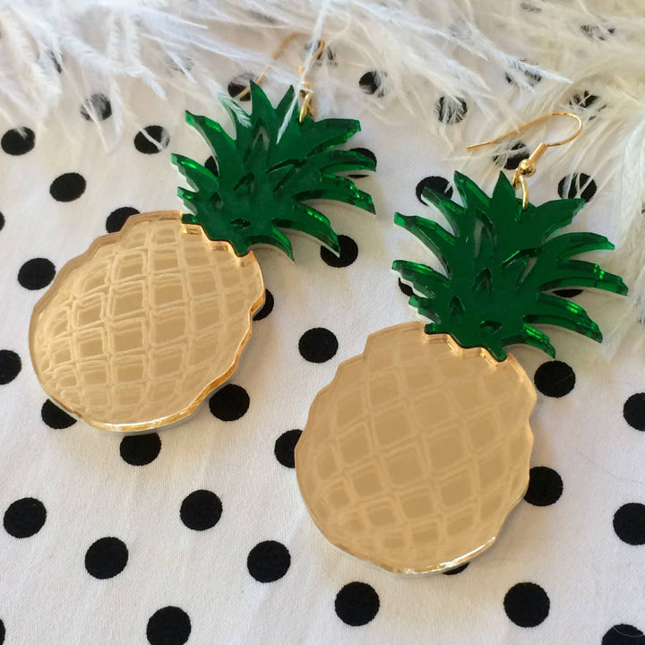 Pineapple Laser Cut Acrylic Earrings