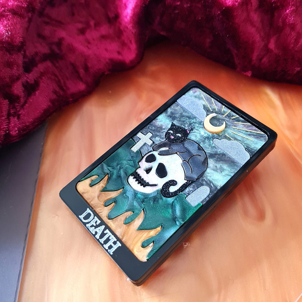 Death Cat Tarot Brooch by Cherryloco Jewellery 4