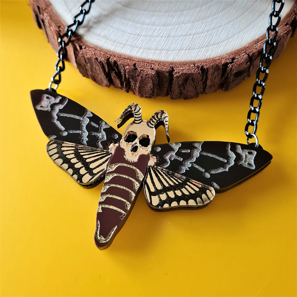 Death's-Head Hawkmoth Brooch by Cherryloco Jewellery 1