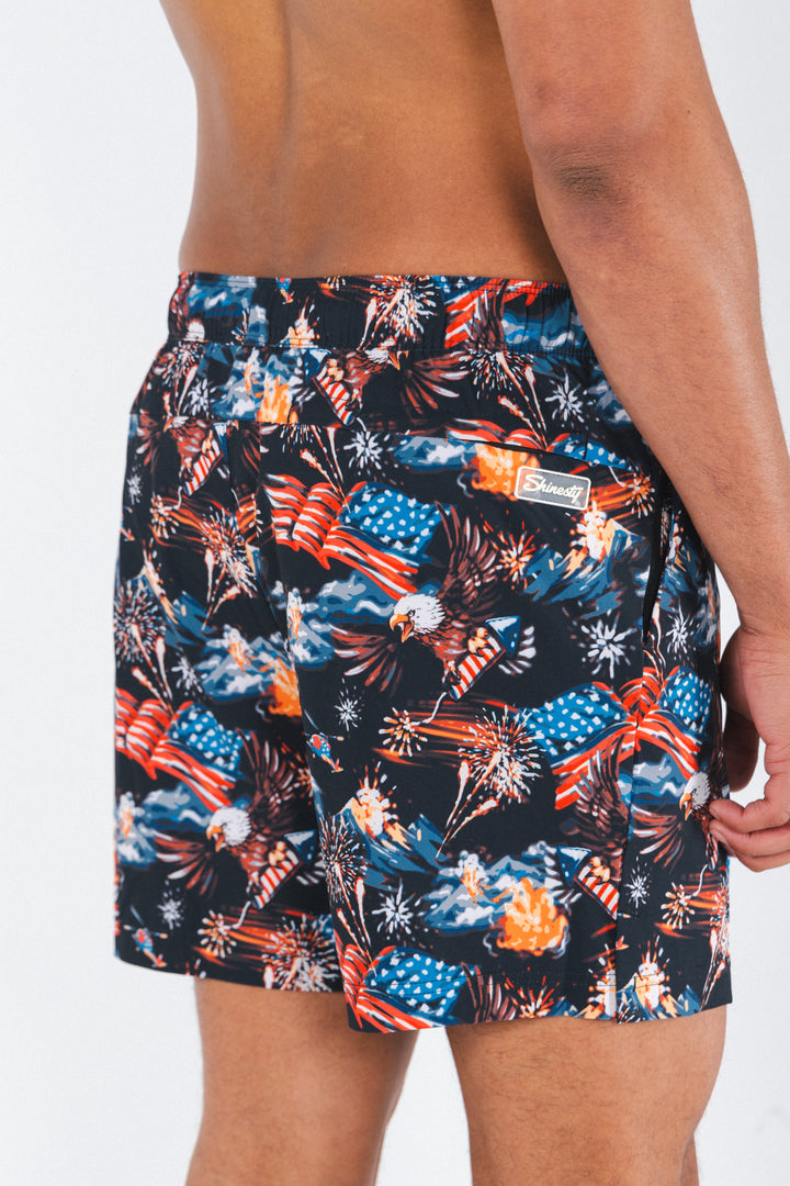 The Declaration | Americana Eagles Ball Hammock® Pouch 5" Swim Trunks