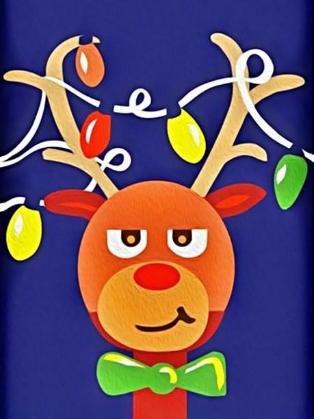 Deer WD304 5.9 x 7.9 inches Wizardi Diamond Painting Kit