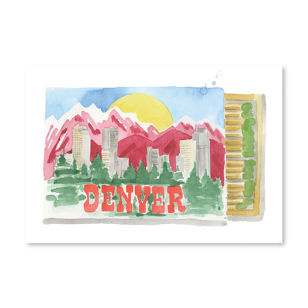 Denver Matchbook Art Print