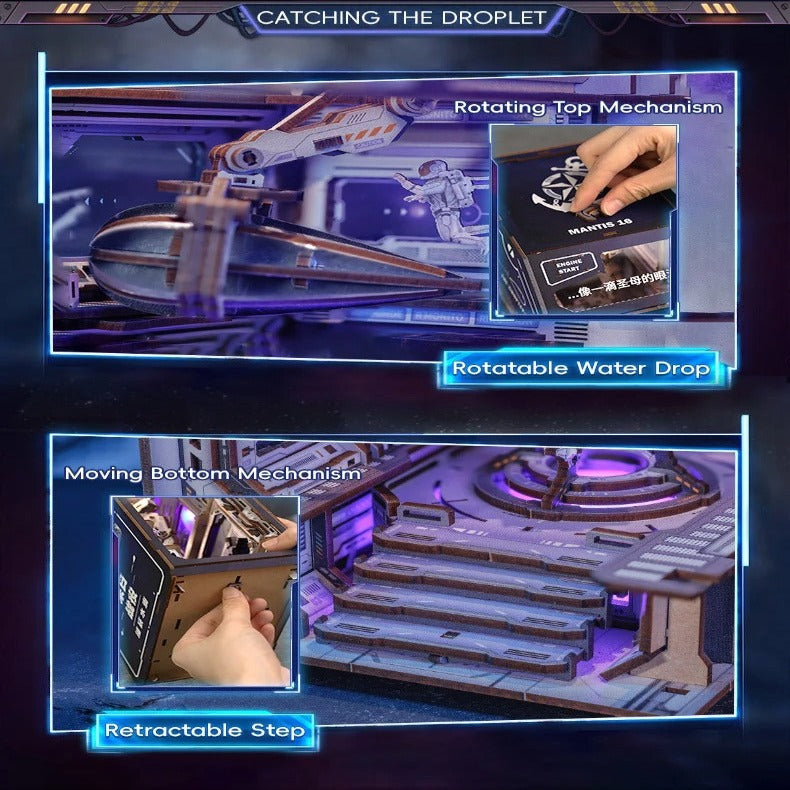 Book Nook Wizardi Miniature - Catching the Droplet Roombox Kit