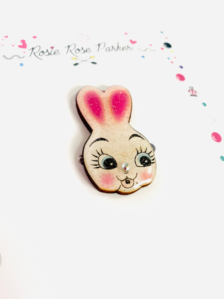 Dainty Easter Rabbit Pin/ Brooch by Rosie Rose Parker