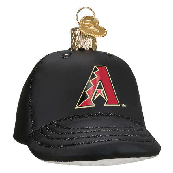 Old World Christmas Diamondbacks Baseball Cap Blown Glass Ornament