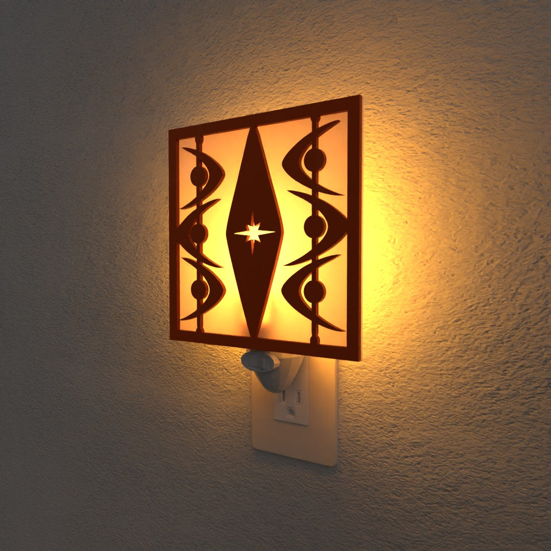 Diamond Starburst Midcentury Night Light