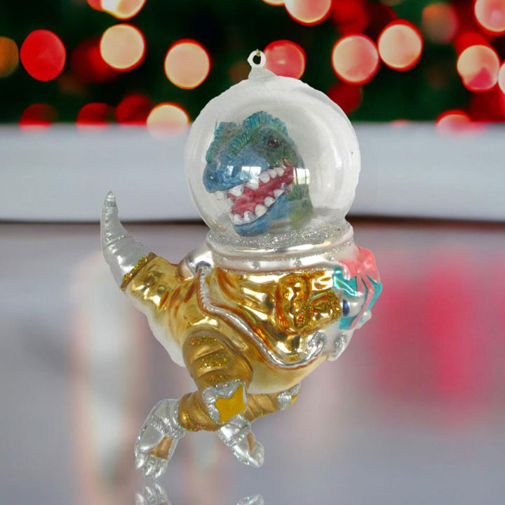 Dinosaur in Space Suit Ornament by December Diamonds 