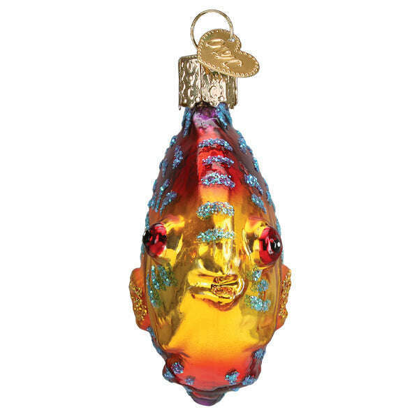 Old World Christmas Discus Fish Blown Glass Ornament