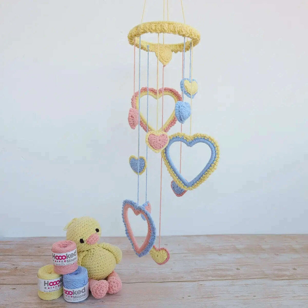 DIY Crochet Kit  Mobile with Hearts Honolulu Popcorn PAK298-400