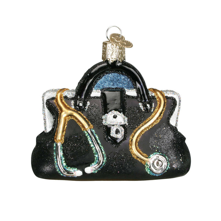 Old World Christmas Doctor's Bag Blown Glass Ornament