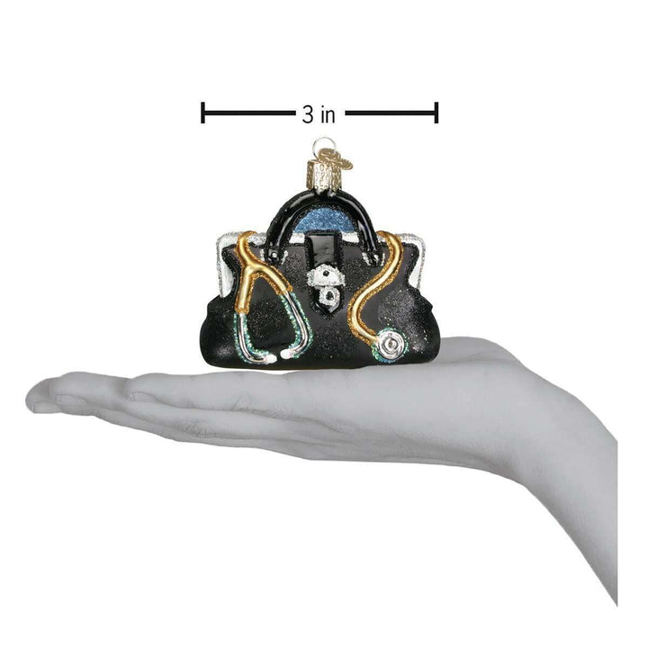 Old World Christmas Doctor's Bag Blown Glass Ornament