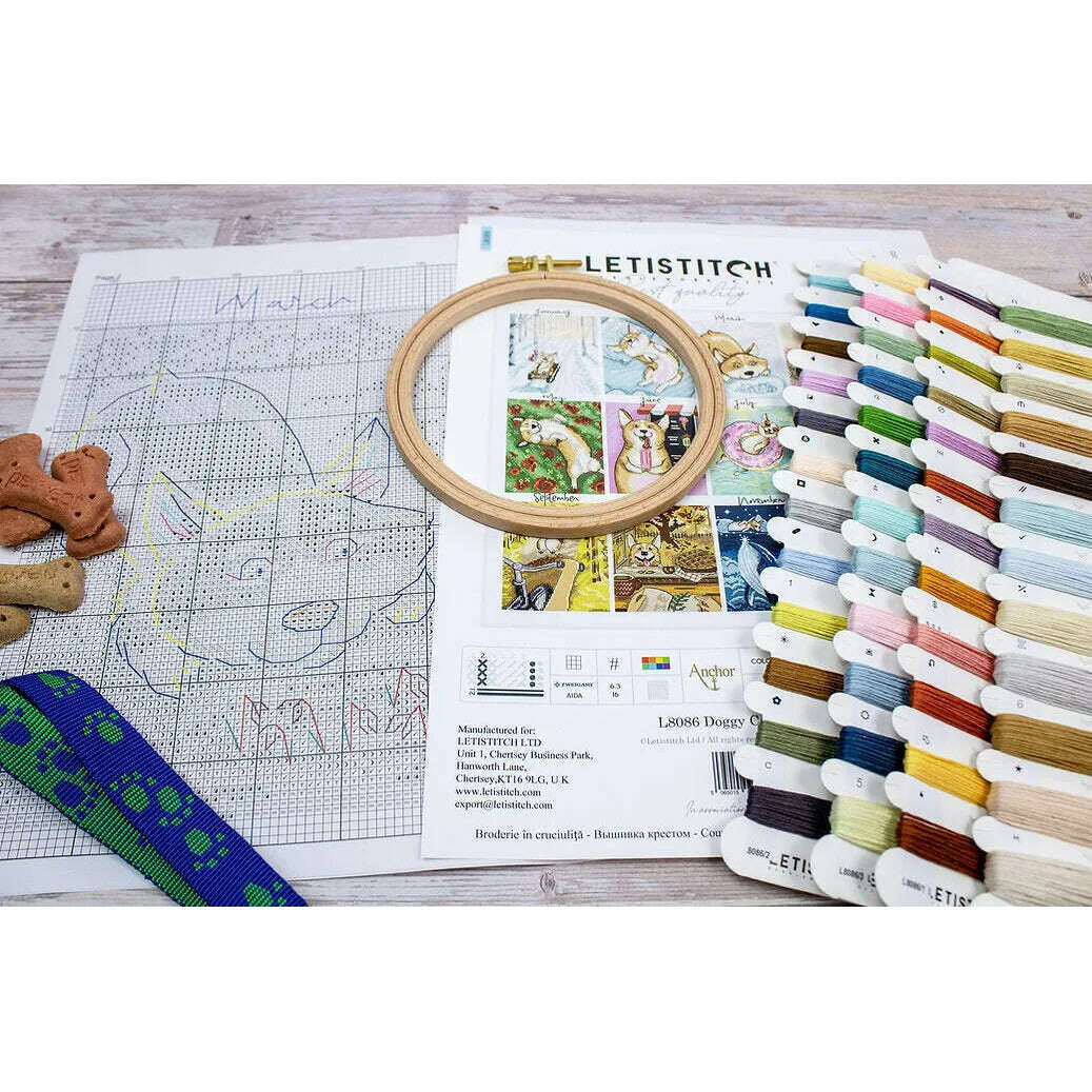Doggy Calendar L8086 Counted Cross Stitch Kit
