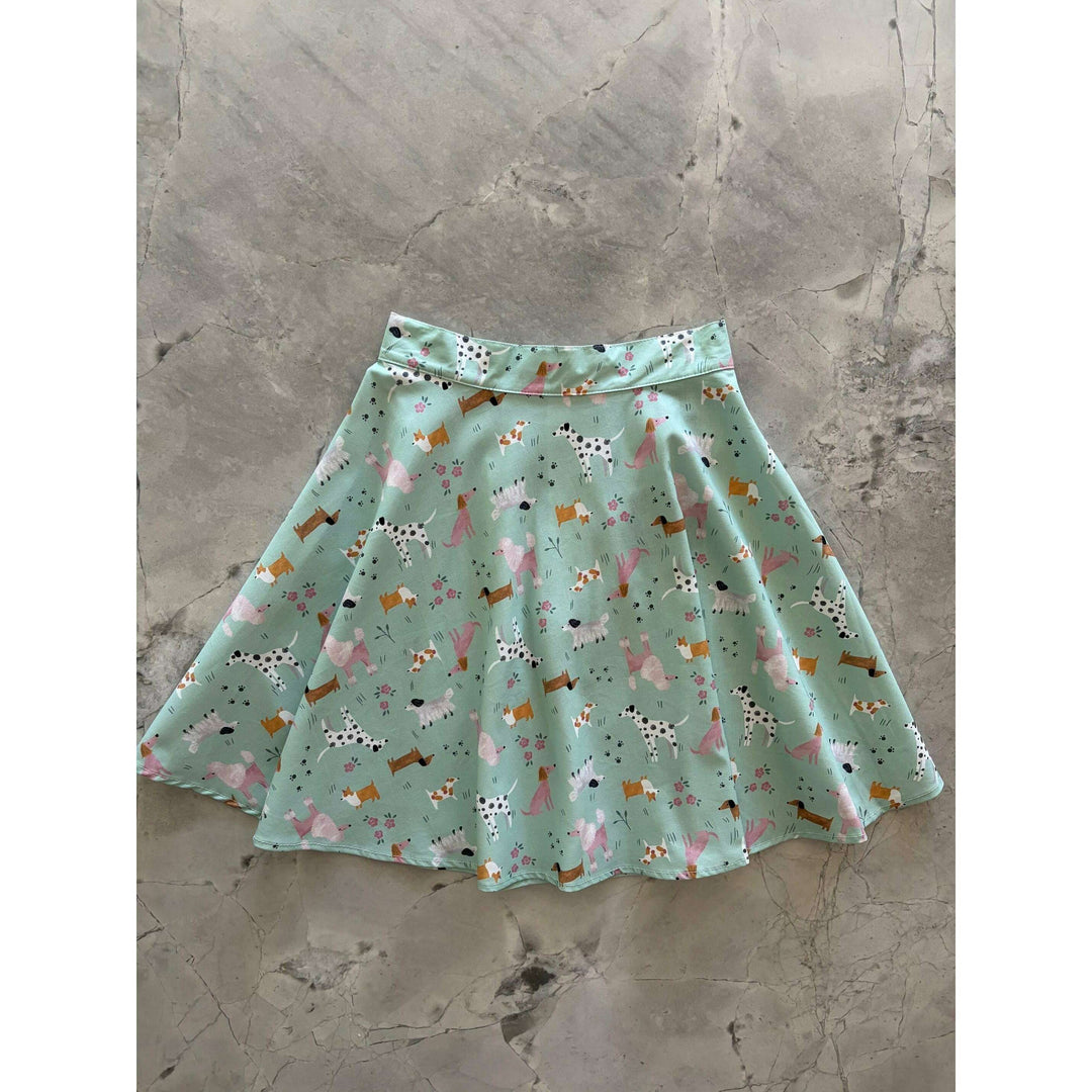 Dogs Skater Skirt