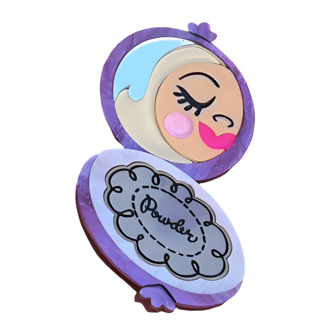 compact makeup brooch