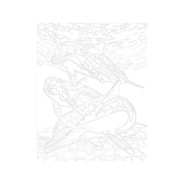 Dolphin Paint by Numbers Kit F07M1-6-Dolphin