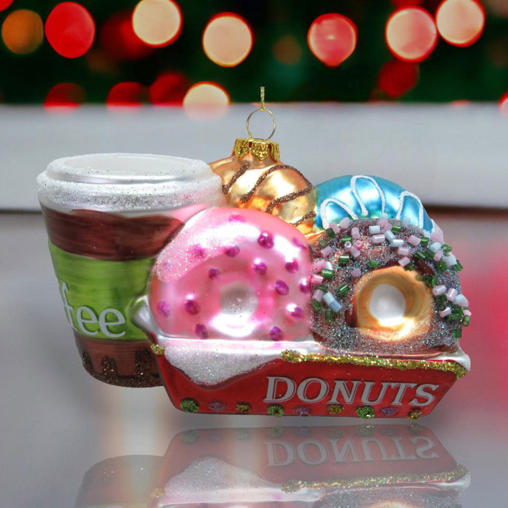 Donuts w/ Coffee Ornament Min/6 by December Diamonds 