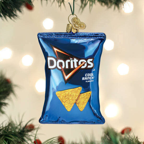 Old World Christmas Doritos Cool Ranch Chips Blown Glass Ornament