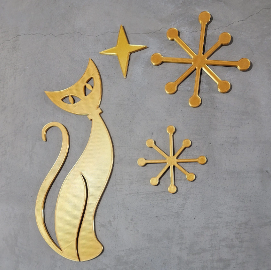 Atomic Cat Starbursts Midcentury Wall Decor