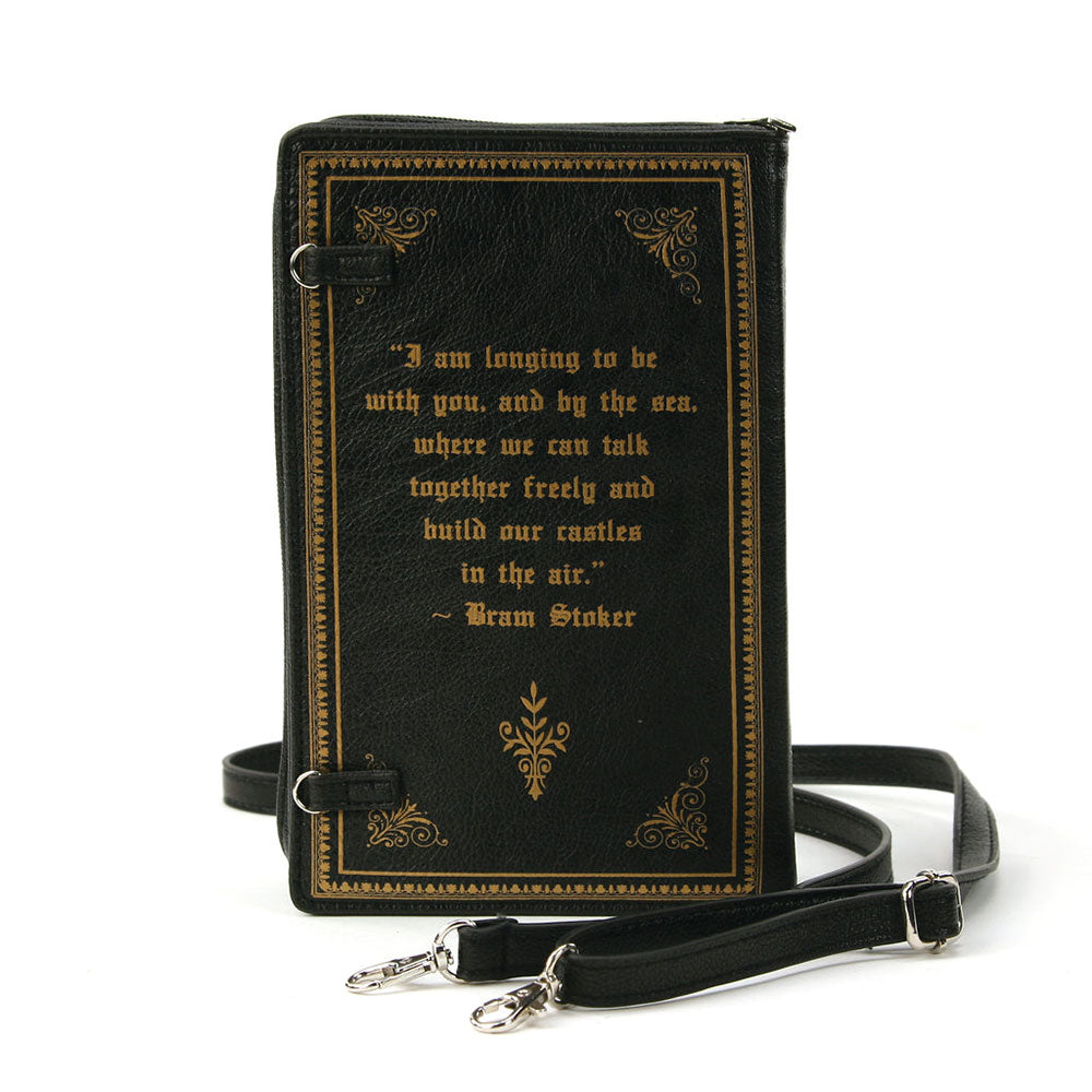 Dracula Book Cross Body Bag In Vinyl by Book Bags