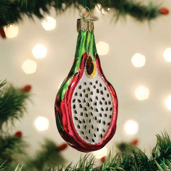 Old World Christmas Dragon Fruit Blown Glass Ornament