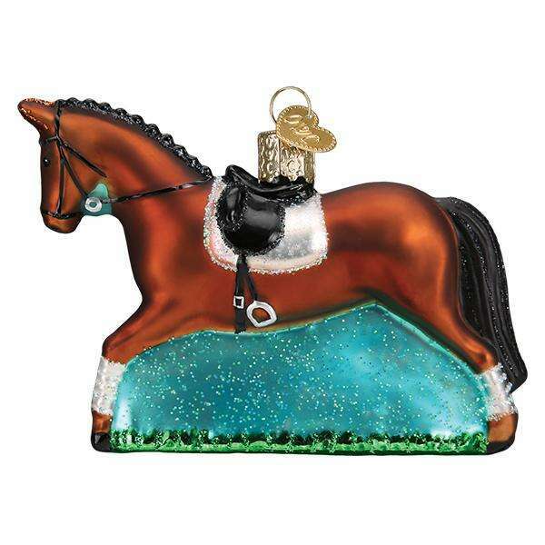Old World Christmas Dressage Horse Blown Glass Ornament