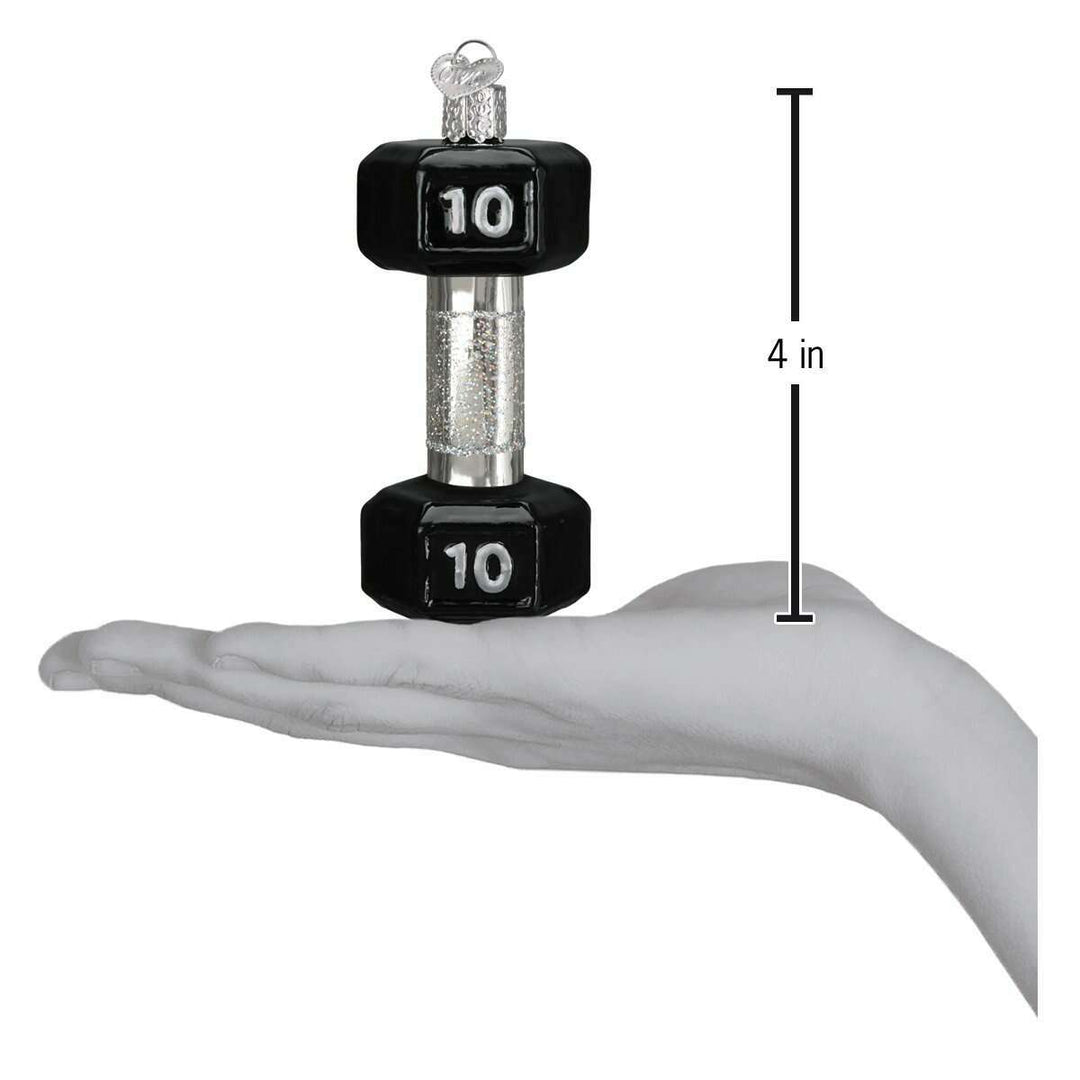 Old World Christmas Dumbbell Blown Glass Ornament