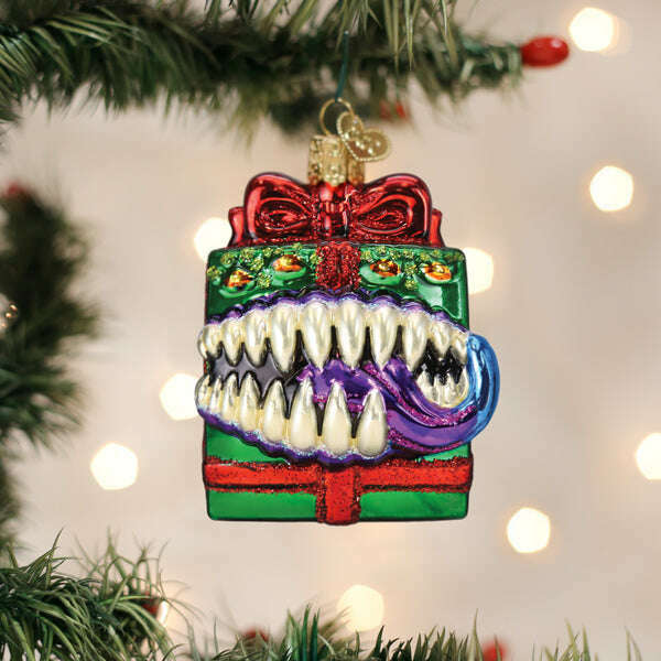Old World Christmas Dungeons & Dragons Holiday Mimic Blown Glass Ornament