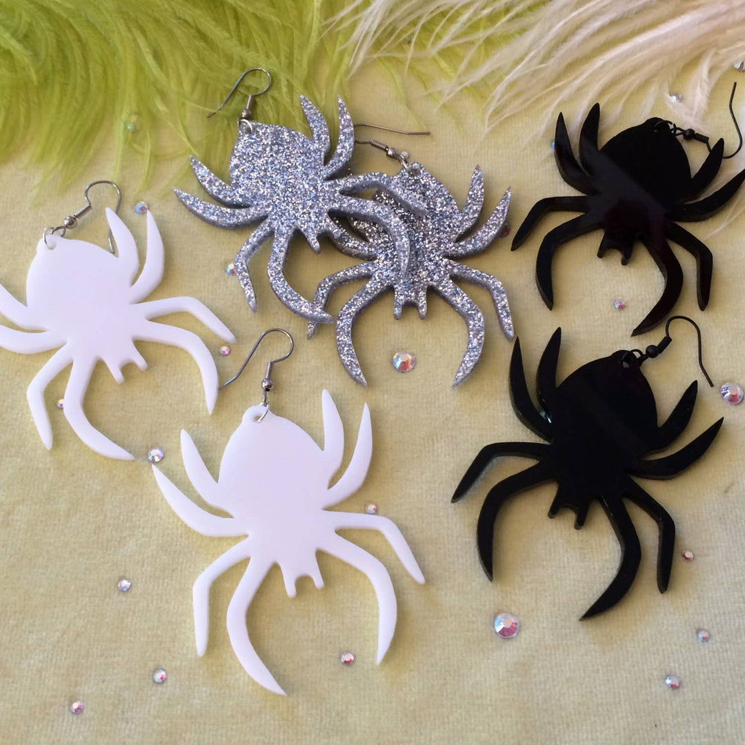 Big Acrylic Spider Earrings