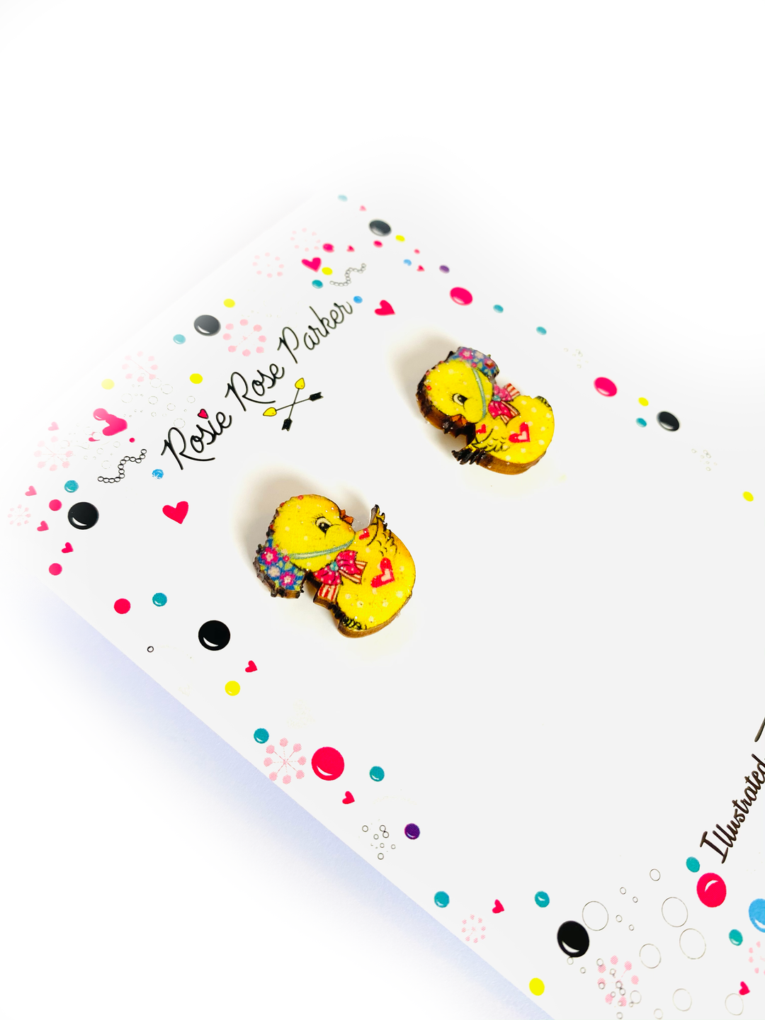 Little Chick Stud Earrings by Rosie Rose Parker