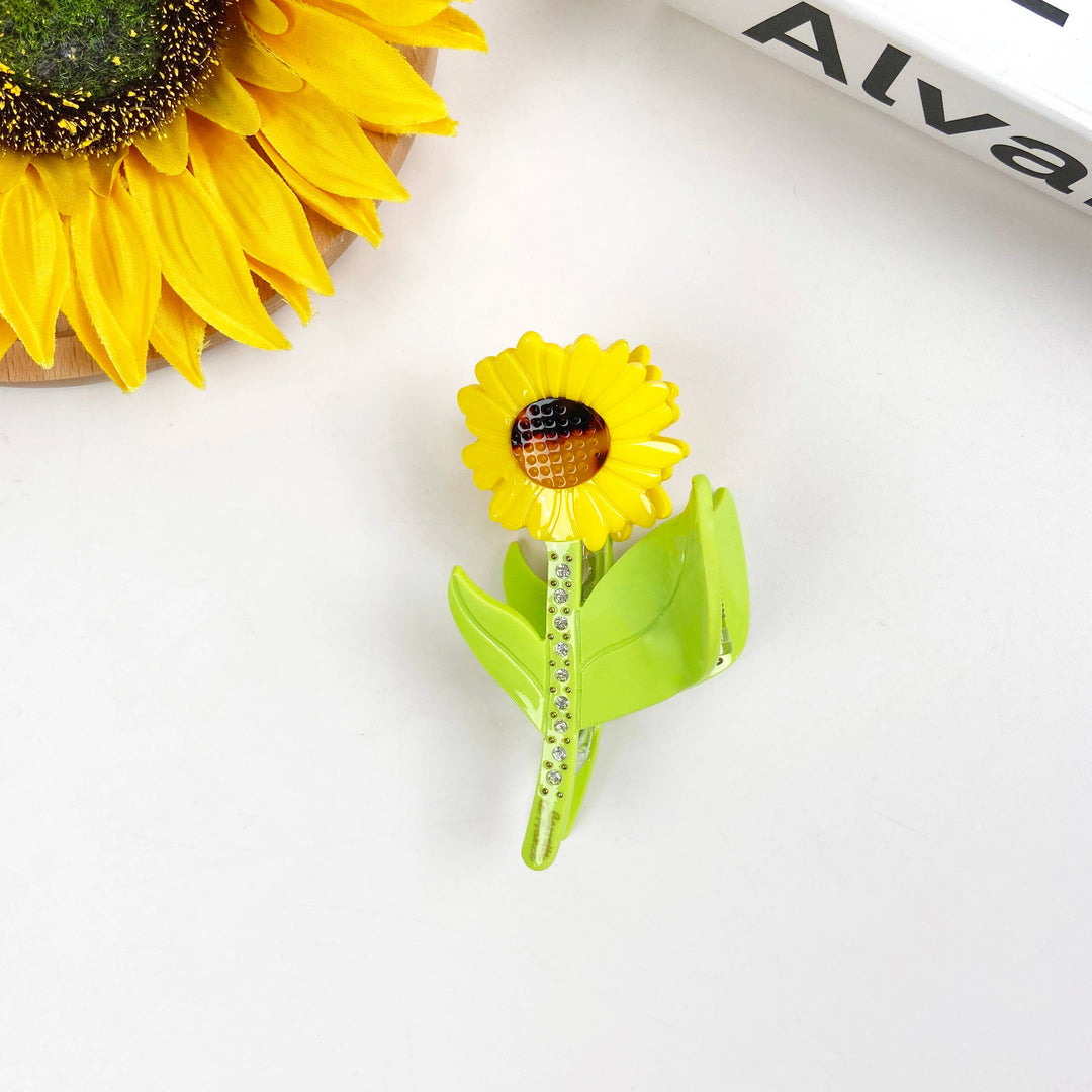 Sunflower & Tulip Acetate Claw Clips