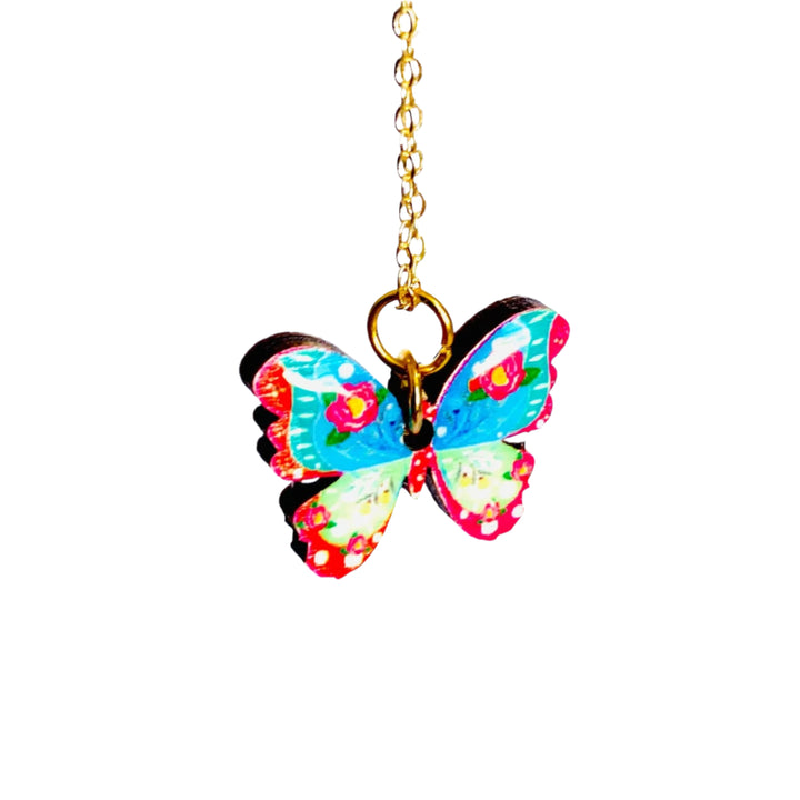 Butterfly Necklace on Gold Chain by Rosie Rose Parker