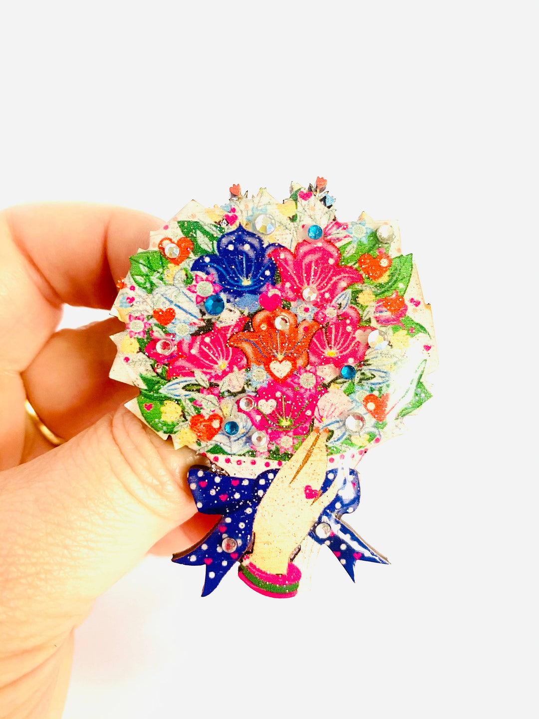 Bouquet of Flowers Brooch by Rosie Rose Parker