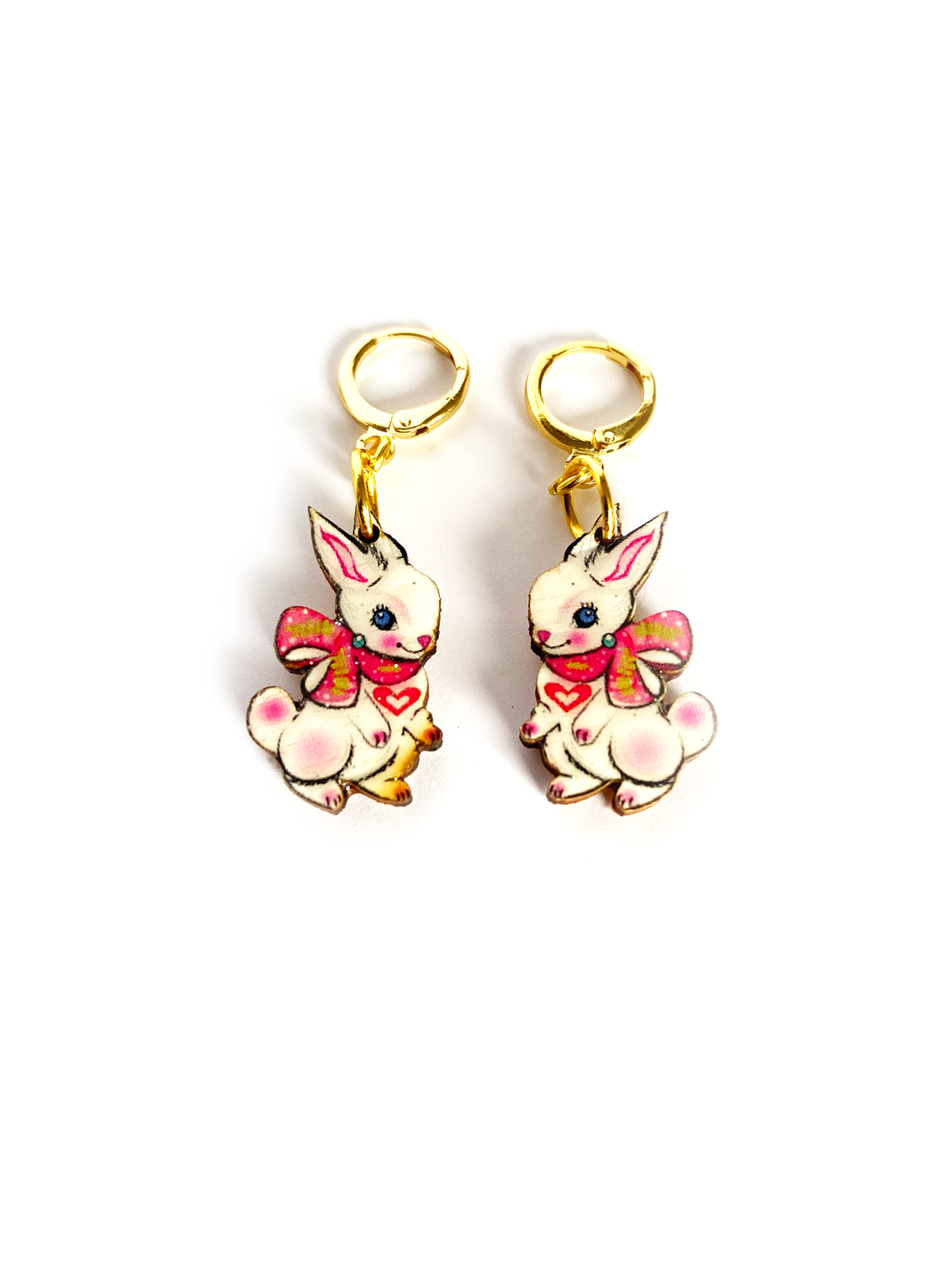 Layla Bunny Huggie Hoop Earrings by Rosie Rose Parker