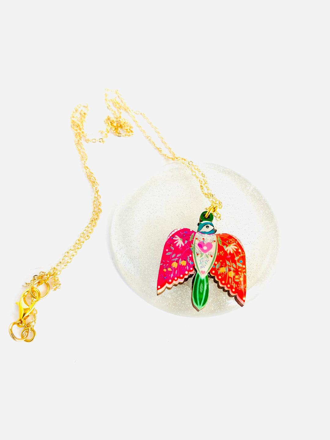 Pretty Bird in Flight Necklace by Rosie Rose Parker