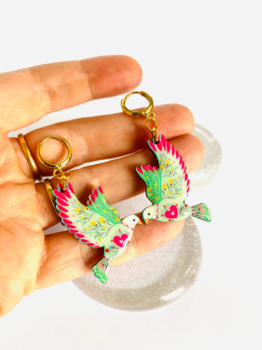 Bird in Flight Earrings by Rosie Rose Parker