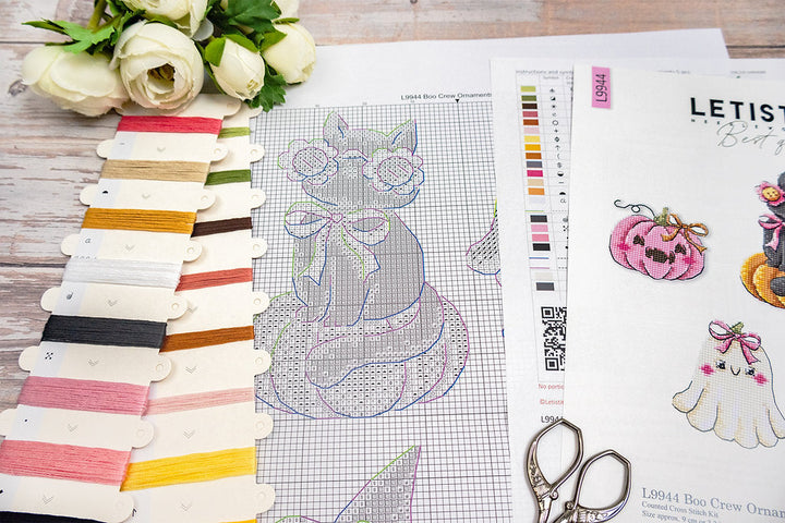 Boo Crew Ornaments L9944 Counted Cross Stitch Kit